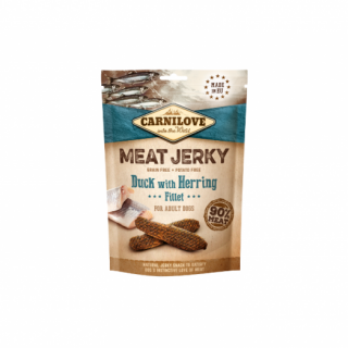 Carnilove-Dog-skanestas-Jerky-Duck-Herring-Fillet-100g-600x523