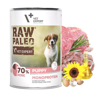 RAW-PALEO-PUPPY-Mono-karma-mokra-dla-szczeniat-mix-smakow-24x400g-Marka-Vet-Expert